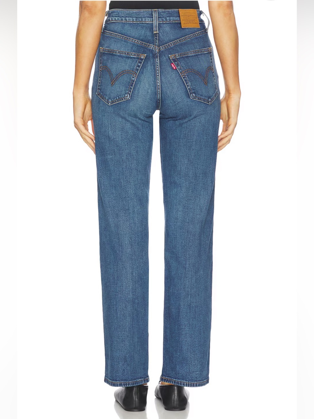 LEVI’S Ribcage Straight Jeans size 27 Rigid Denim High Rise - Picture 3 of 11